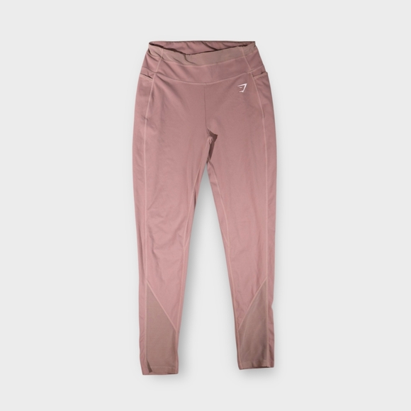 Gymshark Womens Dust Pink High Waist Pull On Training 28" Leggings Size Large - Picture 2 of 7